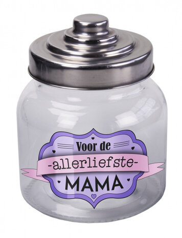 voorraadpot 800 ml Mama glas transparant