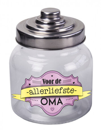 voorraadpot 800 ml Oma glas transparant