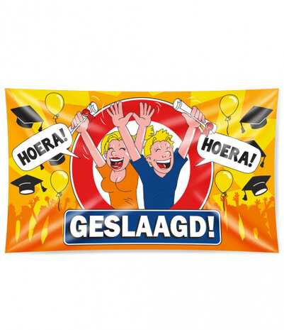vlag geslaagd 150 x 90 cm geel