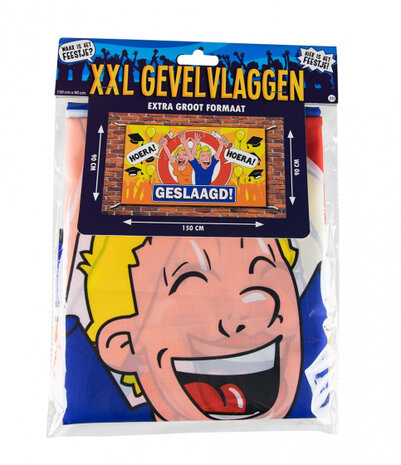 vlag geslaagd 150 x 90 cm geel