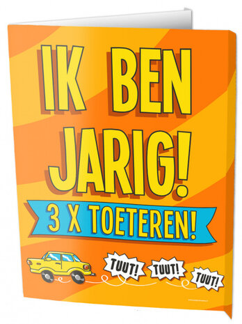 uithangbord junior 60 x 45 cm karton oranje