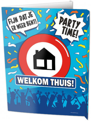 uithangbord Welkom Thuis 60 x 45 cm karton