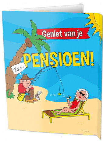 uithangbord Pensioen 60 x 45 cm karton blauw