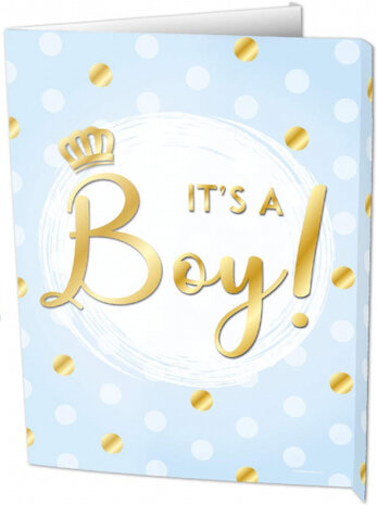 uithangbord It&#039;s a Boy 60 x 45 cm karton blauw