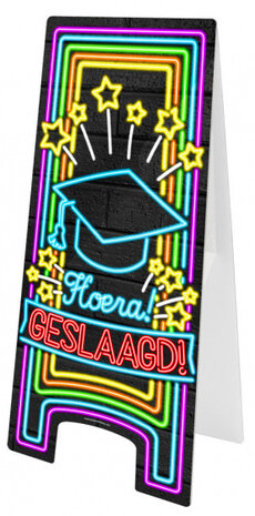 attentiebord Geslaagd 58 x 28 cm karton