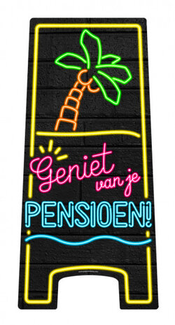 attentiebord Geniet van je Pensioen! 58 cm karton