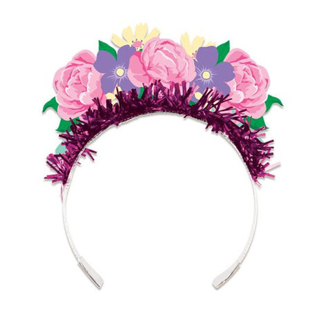 diadeem Floral Fairy meisjes roze 4 stuks