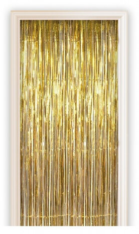 deurgordijn 100 x 250 cm folie goud