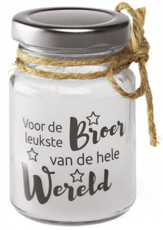 decoratielicht Little Star broer 5 x 8,5 cm glas