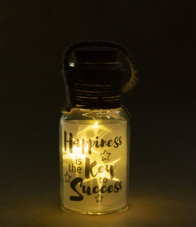 decoratielicht Big Star happiness 15 cm transparant