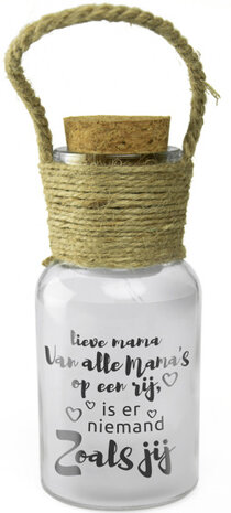 decoratielicht Big Star mama 15 cm glas transparant