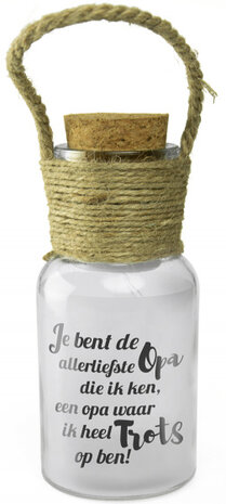 decoratielicht Big Star opa 15 cm glas transparant