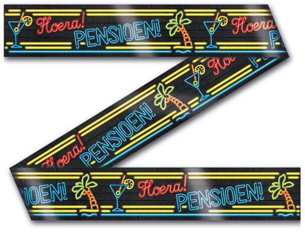 party tape Pensioen neon 12 meter