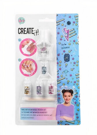 nail art kit steentjes meisjes 6-delig