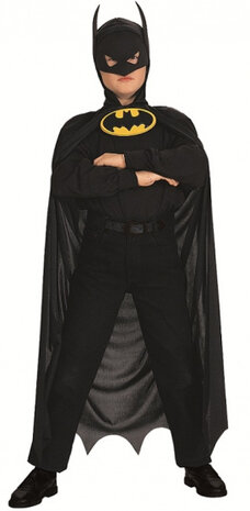 verkleedcape Batman jongens polyester zwart one-size