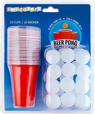bierpong feestspel rood/wit 50-delig