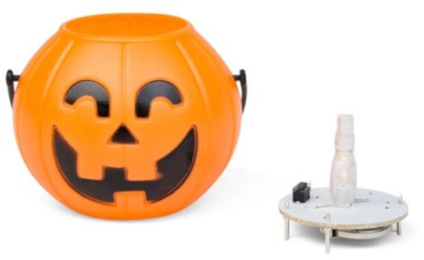 lantaarn Halloween led 7,2 x 5,8 cm oranje