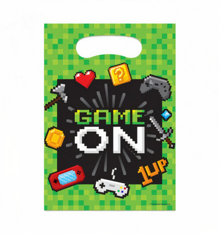 uitdeelzakjes gaming jongens groen 8 stuks
