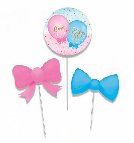 fotodecoraties gender reveal karton 3 stuks