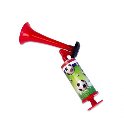luchttoeter met handpomp rood