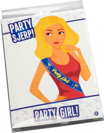 partysjerp Party girl 180 cm polyester blauw