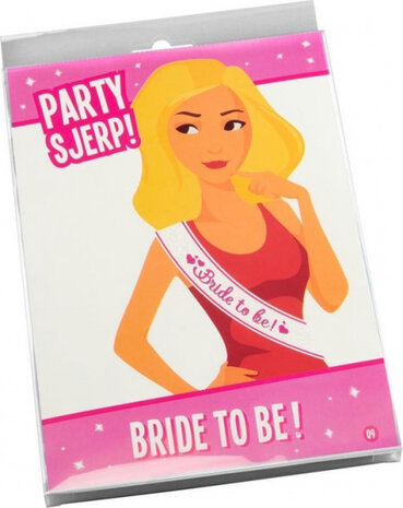 partysjerp Bride to be 180 cm polyester roze