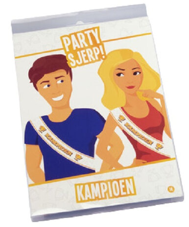 partysjerp Kampioenen 180 cm polyester wit/goud
