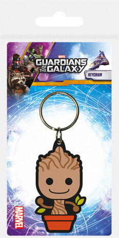 sleutelhanger Guardians Groot 6 cm bruin