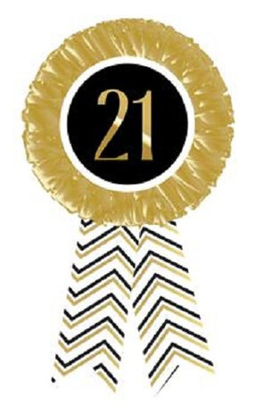 rozet Festive leeftijden papier goud/zwart 3-delig
