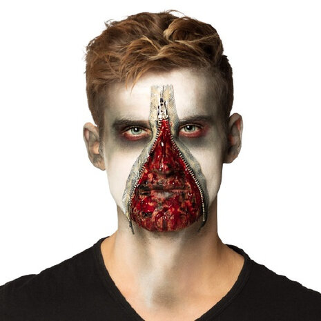 schminkset zombie-rits rood/wit