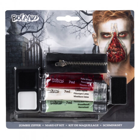 schminkset zombie-rits rood/wit