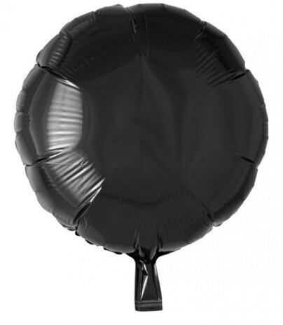 folieballon rond 45 cm zwart