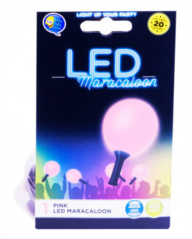 lichtstaaf led maracaloon 30 cm roze