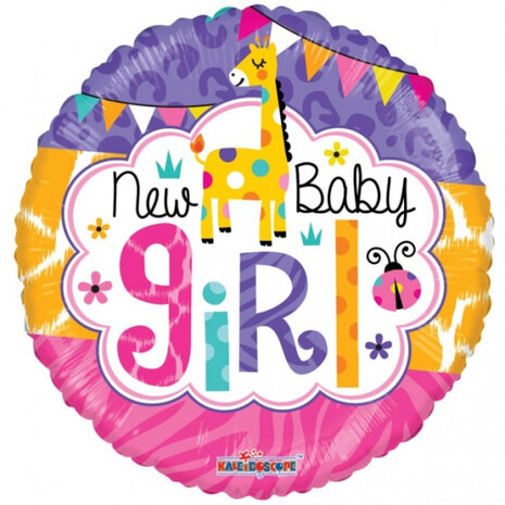 folieballon geboorte Jungle meisjes 45,5 cm
