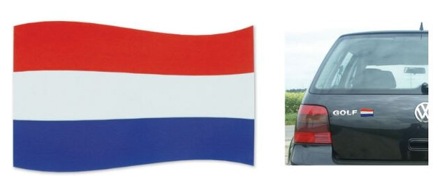 autovlag Magneet 5 x 8 cm staal rood/wit/blauw