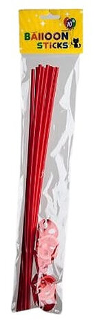 ballonhouders 40 cm rood 10 stuks