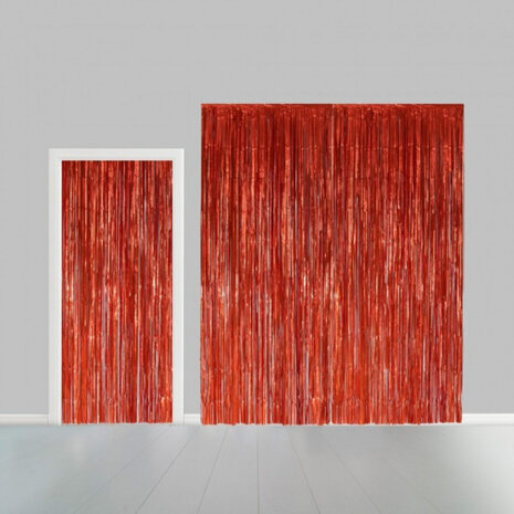 deurgordijn 100 x 240 cm folie oranje