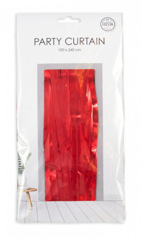 deurgordijn 100 x 240 cm folie rood