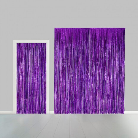 deurgordijn 100 x 240 cm folie paars
