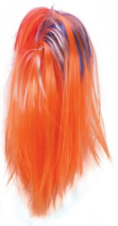 haarextension dames 30 cm polyester oranje