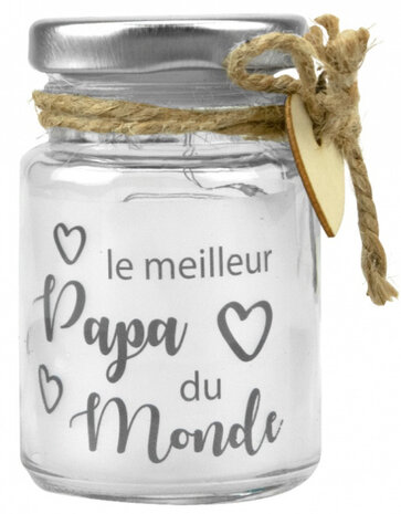 decoratielicht Little Star Papa 5 x 8,5 cm glas