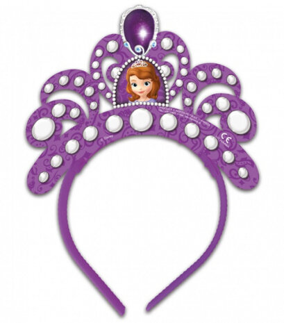 diadeem Sofia 5,6 x 17,6 cm paars 4 stuks
