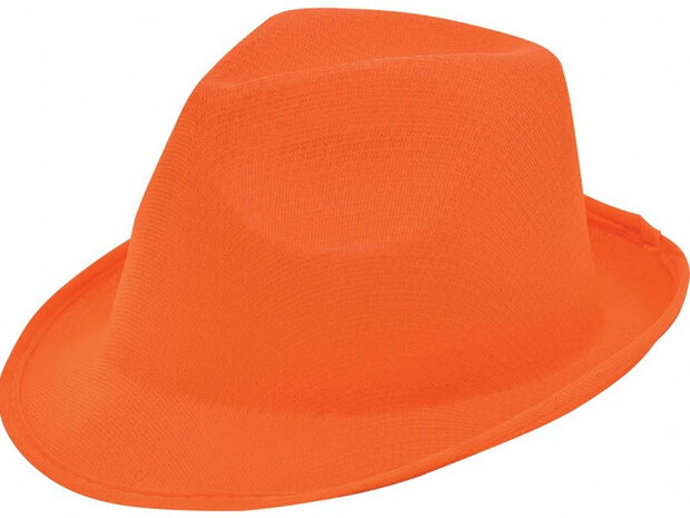 maffiahoed Promo 58 cm polyester oranje one-size