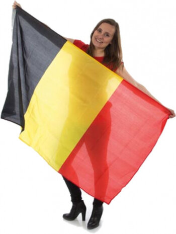 vlag Belgi&euml; 150 x 90 cm polyester zwart/geel/rood