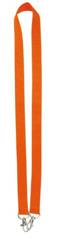 keycord 2-haaks 53 x 2 cm polyester oranje