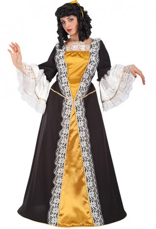 verkleedjurk Caterina dames polyester geel mt XL