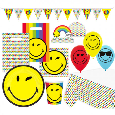 feestset Smileyworld junior papier 56-delig
