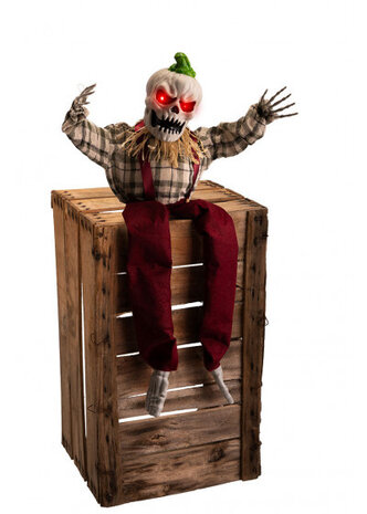 skelettenmonster met licht 28 x 12 x 34 cm hout