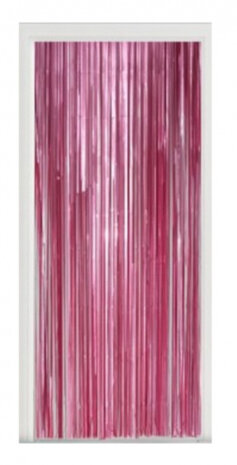 feestgordijn 100 x 240 cm folie roze