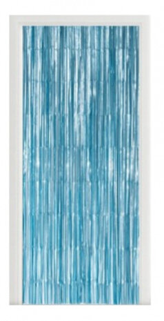 feestgordijn 100 x 240 cm folie lichtblauw